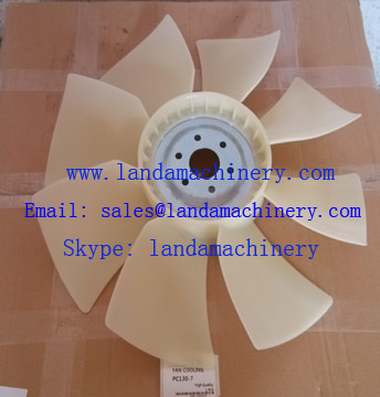 komatsu 600-625-8550 PC130-7 Excavator SAA4D95LE engine radiator fan cooling