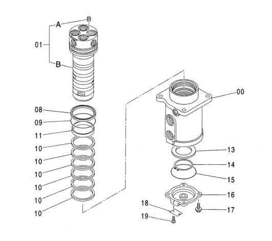 Hitachi ZX850-3 ZX870-3 Hydraulic Center Joint Seal Kit 4408281 4359550