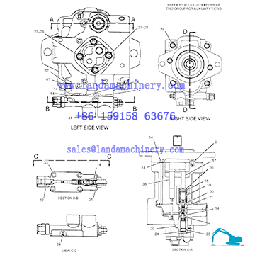 KYB PSVL-54CG CAT 304C Excavator Main Pump