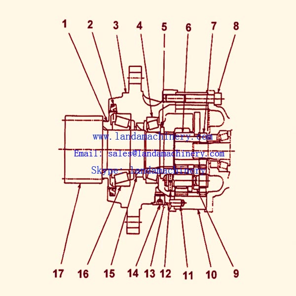 Daewoo DH80-7 daewoo excavator swing reduction gear planetarygearbox