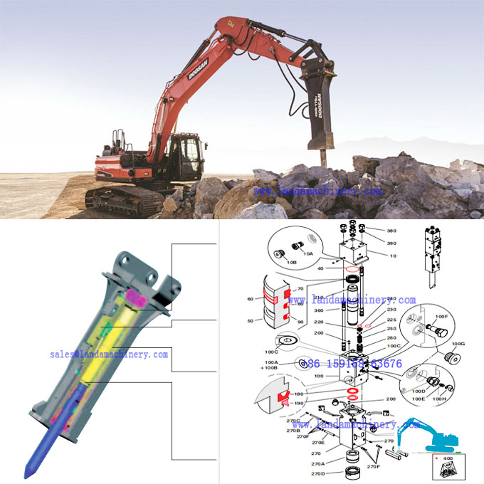 Doosan DXB260 DXB260H Hydraulic Breaker Parts