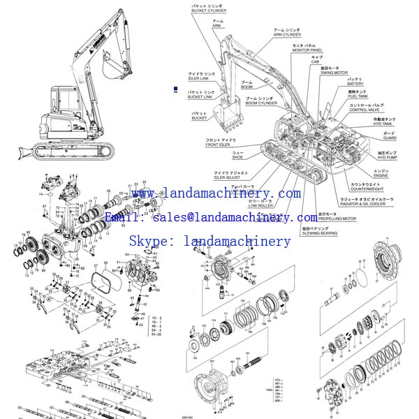 JCB Excavator Parts JS330 Hydraulic dristributor main control valve