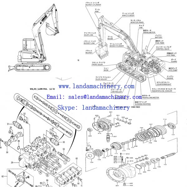 Komatsu WA360-8 WA430 wheel loader parts