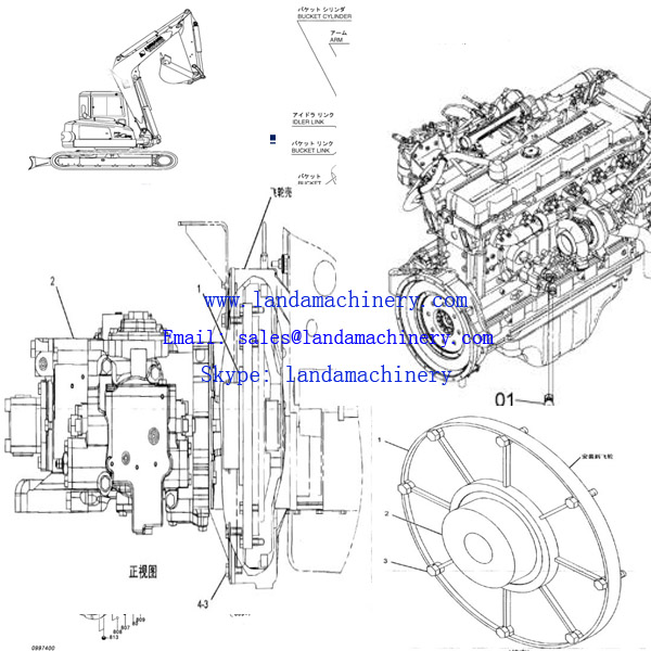 34394-50200 Mitsubishi Engine parts Excavator CAT E200B Digger