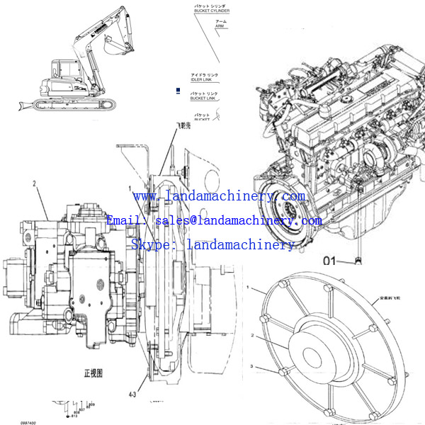 Komatsu 6754-11-3011 SAA6D107E Engine Injector PC200-8 Excavator Parts