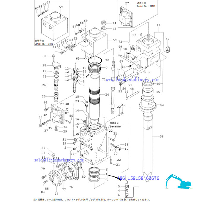 Furukawa HB20G Hydraulic Breaker Parts