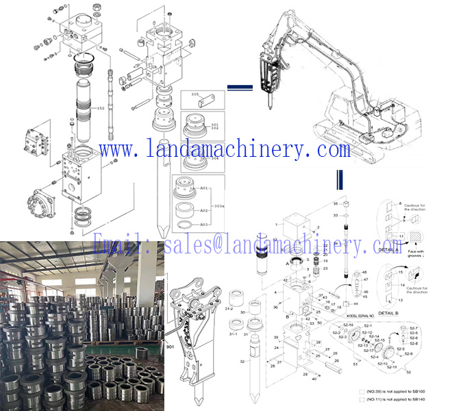 Furukawa Hydraulic Hammer Kent Breaker Parts