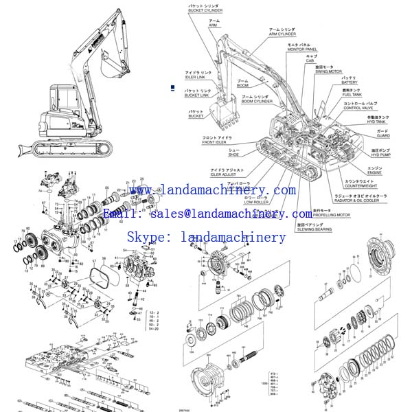 Hitachi EX200-5 9218005 Excavator Hydraulic Gear Pump Pilot
