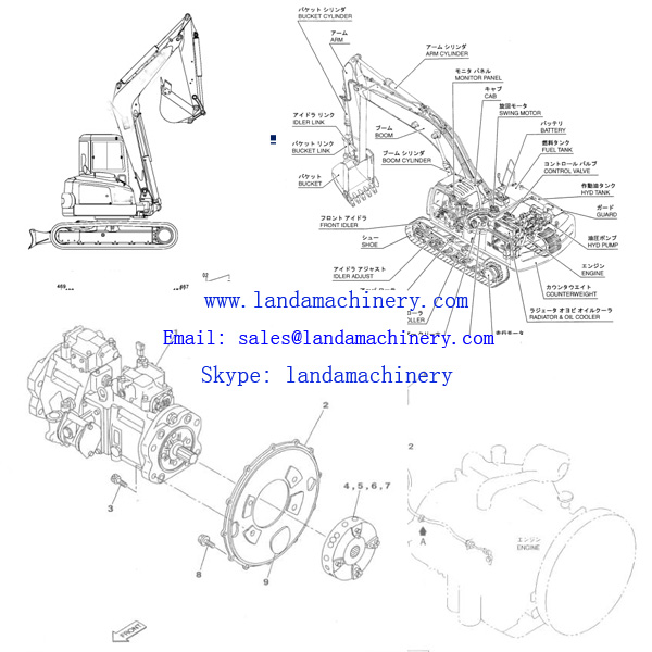 Case CX240 Excavator Hydraulic Main Pump K3V112 Piston Pump Assy