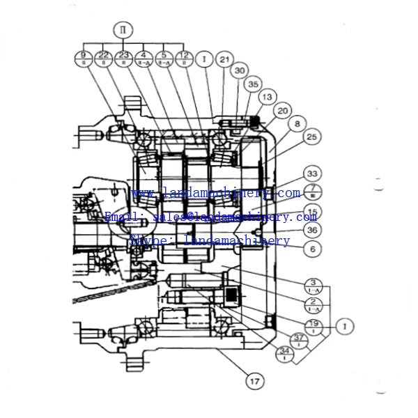 SA 7117-34110 Volvo excavator travel motor final drive gearbox bearing