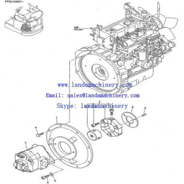 JCB 20/950665 Excavator Engine Drive Rubber Coupling Hydraulic Pump